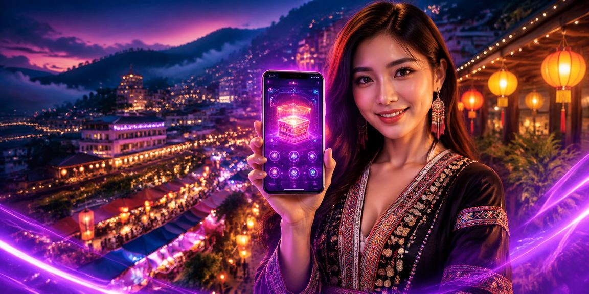 Người dùng tại Hội An theo dõi trận đấu và đặt kèo live betting trên điện thoại dưới ánh đèn lồng